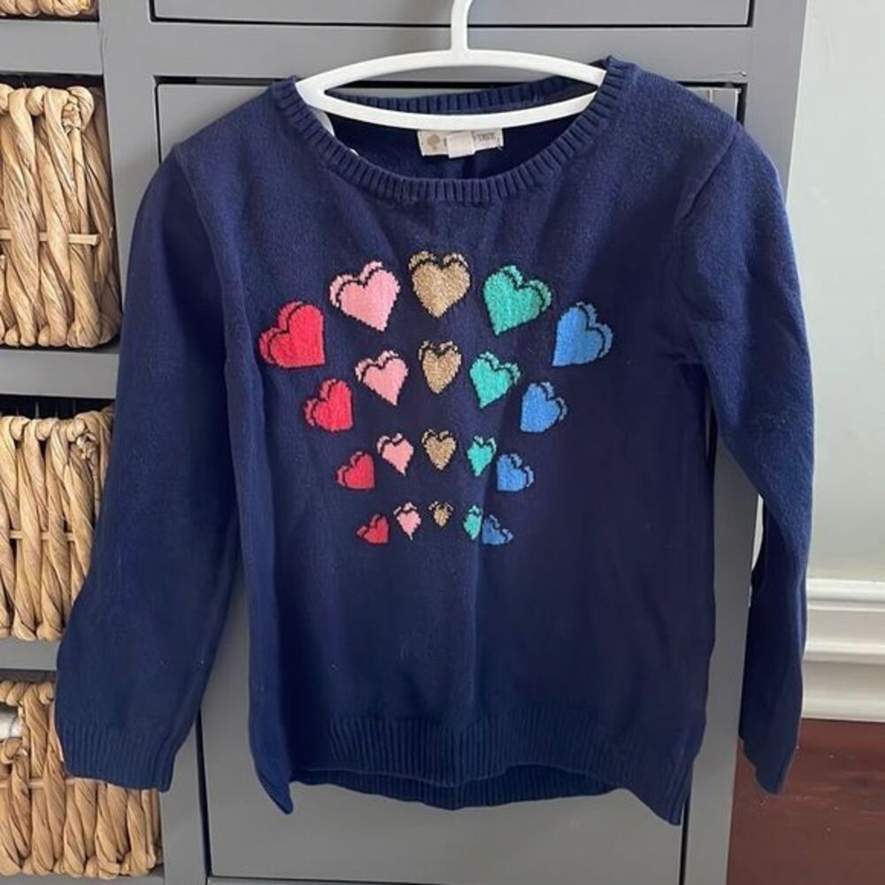 Tucker + Tate Cashmere Blend Navy Heart Design Sweater